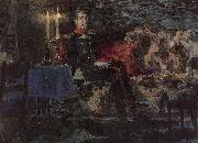 Mikhail Vrubel Portrait of a Military Man oil